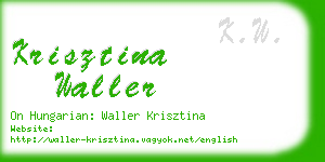 krisztina waller business card